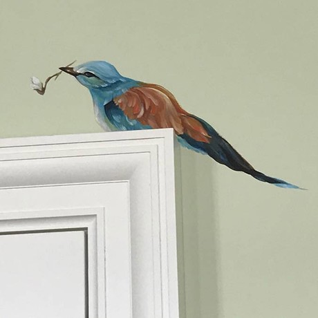 Bird on the door